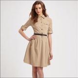 J. Crew Dresses | J. Crew Short Sleeve Shirt Dress | Color: Tan | Size: 6