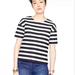 Kate Spade Tops | Kate Spade Ramona Striped Short Sleeve Top | Color: Black/White | Size: M