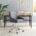 Willa Arlo™ Interiors Maillet Velvet Task Chair Upholstered in Pink/Gray/White | 34.84 H x 22.83 W x 23.23 D in | Wayfair