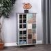 Bungalow Rose Maquisha 2 Drawer Apothecary Accent Cabinet Wood in Blue/Brown/Gray | 53 H x 31.5 W x 13.75 D in | Wayfair