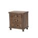 Crossings 3 Drawer Nightstand Wood in Brown Michael Amini / Kathy Ireland Home Designs | 26 H x 24 W x 17.25 D in | Wayfair KI-CRSG042-217