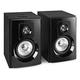 Fenton SHF404B Compact Hi-Fi Bookshelf Speakers with Wireless Bluetooth Black Finish 2-Way 4" Pair Home Stereo Built-In Amplifier USB Music System