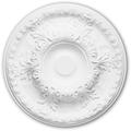 Rosace 156021 Profhome Élement décorative Élement pour plafond style Néo-Renaissance blanc ø 49 cm