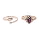 Royal Delight,'Amethyst and Sterling Silver Rings from India (Pair)'