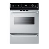 Summit Appliance Summit 24" Natural Gas Single Wall Oven, Stainless Steel in Gray | 34.5 H x 24 W x 24.75 D in | Wayfair TTM7212BKW