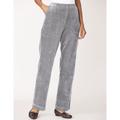 Blair Women's Knit Corduroy Pants - Grey - PL - Petite