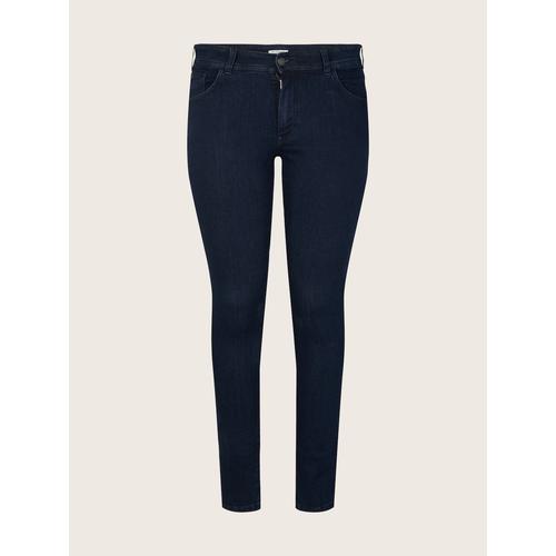 TOM TAILOR Damen Plus - Skinny Jeans, blau, Gr. 52