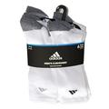 adidas Mens 6 Pack Athletic Crew Socks (Shoe: 6-13) (White)