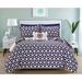 Bungalow Rose Hunterdon Reversible Comforter Set Polyester/Polyfill/Microfiber in Blue/Indigo/Navy | Queen | Wayfair