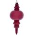 Vickerman 622520 - 13" Red Wood Grain Finial Christmas Tree Ornament (MC197503)