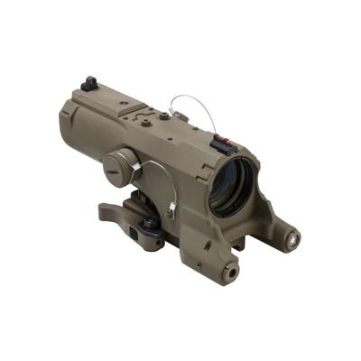 Vism ECO 4X34 Prismatic Rifle Scope w/ Green Laser Red/White LED Navigation Light Tan VECO434QRTM2