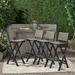 Breakwater Bay Jacobson 31.5" Patio Bar Stool Wood/Wicker/Rattan in Gray | 41.75 H x 15 W x 22 D in | Wayfair 5FDE687FE51A43559E8B5844335438AD