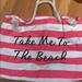 Pink Victoria's Secret Bags | Nwot Victoria’s Secret Beach Tote | Color: Pink/White | Size: Os