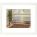 Highland Dunes 'Coastal Ocean Villa' Framed Graphic Art Wood/Paper in Blue/Brown/Green | 20 H x 24 W x 1.5 D in | Wayfair