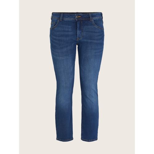 TOM TAILOR Damen Plus - Slim Jeans, blau, Gr. 50