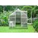 Hanover 6 Ft. W x 6 Ft. D Greenhouse Aluminum/Polycarbonate Panels/Steel in Gray | 76.7 H x 74.8 W in | Wayfair HANGRNHS6X6-NAT