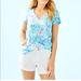Lilly Pulitzer Tops | Lilly Pulitzer Etta Top Size Xs | Color: Blue/Green | Size: Xs
