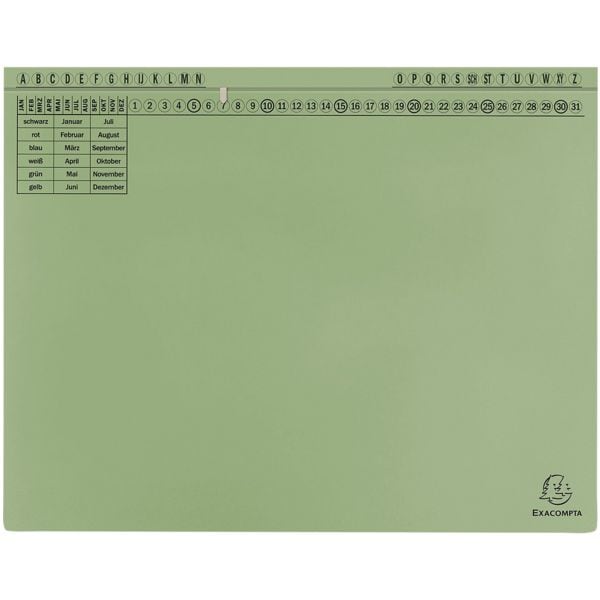 EXACOMPTA 25er-Pack Hängehefter »Exaflex« beidseitige Heftung grün, 31.6x26.5 cm Image