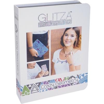 Knorrtoys Kreativset GLITZA FASHION Deluxe Set Crazy Geometry, (Set), Verpackung in BuchformVerpackung Buchform bunt Kinder Ab 6-8 Jahren Altersempfehlung