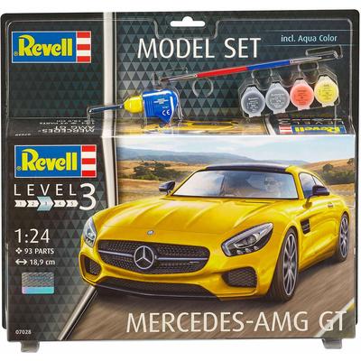Revell Modellbausatz Model Set, Mercedes-AMG GT, (Set), 1:24, Made in Europe gelb Kinder Ab 9-11 Jahren Altersempfehlung