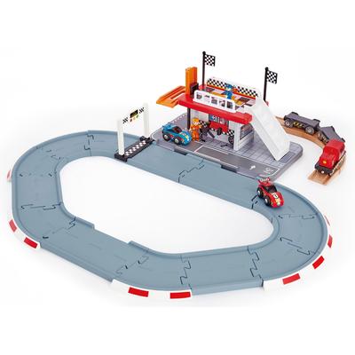 Hape Spielzeug-Eisenbahn Rennstrecken-Station bunt Kinder Ab 3-5 Jahren Altersempfehlung