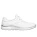 Skechers Women's Summits Sneaker | Size 8.5 Wide | White/Silver | Textile/Synthetic | Vegan | Machine Washable