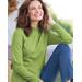 Appleseeds Women's Essential Cotton Long-Sleeve Solid Mockneck - Green - XL - Misses
