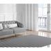 White 48 x 0.08 in Area Rug - Highland Dunes Esposito Stripe Charcoal/Ivory Rug Polyester | 48 W x 0.08 D in | Wayfair