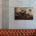 Williston Forge "Motorcycle 5" Mixed Media Iron Hand Painted Wall Décor Metal in Brown/Gray | 16 H x 24 W x 1.6 D in | Wayfair