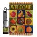 Breeze Decor Collage Harvest & Autumn Impressions 2-Sided Polyester 18.5 x 13 in. Flag Set in Black/Brown/Orange | 18.5 H x 13 W x 1 D in | Wayfair