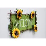 Charlton Home® Motes Sunflower Welcome Sign Wall Décor Metal | Wayfair A49D527A99A54CD9BAB6E469056A83CF