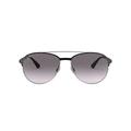 Ray-Ban Men's 0RB3606 Sunglasses, Black (Silver On Top Matte Black), 59