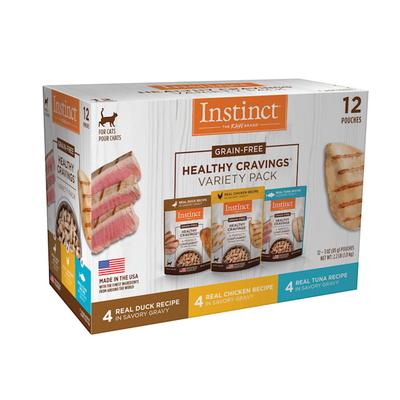 Instinct Healthy Cravings Grain Free Recipe Variety Pack Natural Wet Cat Food Topper, 3 oz., Count of 12
