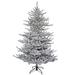 Kurt Adler Pre-Lit Flocked 7' H Green Pine Artificial Christmas Tree w/ 500 Warm White Lights in Green/White | 84 H x 58 W in | Wayfair TR2485