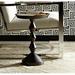 Bernhardt Mirabelle Tray Top Pedestal End Table Aluminum in Black/Gray | 20.25 H x 14.25 W x 14.25 D in | Wayfair 375162