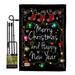 Breeze Decor Chalkboard Merry Christmas Winter Impressions 2-Sided Polyester 19 x 13 in. Garden Flag in Black | 18.5 H x 13 W in | Wayfair