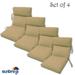 Highland Dunes Indoor/Outdoor Sunbrella Chair Cushion Polyester in Brown | 4 H x 22 W x 44 D in | Wayfair W2244Z-SET4-AB