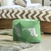 East Urban Home Sweet Baltimore Cube Ottoman Polyester/Fade Resistant/Scratch/Tear Resistant in Green | 18 H x 18 W x 18 D in | Wayfair