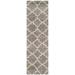 "Hudson Shag Collection 2'-3"" X 14' Rug in Grey And Ivory - Safavieh SGH282B-214"