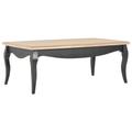 vidaXL 280003 Coffee Table Black and Brown 110x60x40 cm Solid Pine Wood