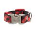 . Buffalo Check Dog Collar, XX-Small