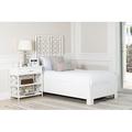 David Francis Furniture Infinity Low Profile Platform Bed Wood in White/Brown | 66 H x 85 D in | Wayfair B5087BED-TXL-S101