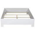David Francis Furniture Lattice Back Platform Bed Upholstered, Rattan in White | 60 H x 85 D in | Wayfair B4027BED-TXL-S101