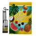 Breeze Decor Fruity Summer Time Fun in the Sun Impressions 2-Sided Polyester 1'6.5" x 1'1" Flag Set in Yellow | 18.5 H x 13 W x 1 D in | Wayfair