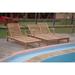 Anderson Teak Brianna Teak Chaise Lounge Wood/Solid Wood in Brown/White | 24 H x 31 W x 80 D in | Outdoor Furniture | Wayfair Set SL-109