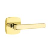 Emtek Freestone Passage (Hall & Closet) Door Lever w/ Rosette in Yellow | 2.5 H x 6.48 W in | Wayfair 5316FRLUS3NLLH