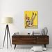 East Urban Home 'Mid-Century Pin-Ups Flirt Magazine Sailor Girl' Graphic Art Print on Canvas Metal in Yellow | 40 H x 30 W x 1.5 D in | Wayfair