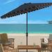 Charlton Home® Sibylla 11' Beach Umbrella Metal in Blue/Navy | 105.5 H in | Wayfair 0FC62F186C2A4985BA9503F2C34A68DD