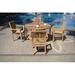 Rosecliff Heights Rotteck Luxurious 5 Piece Teak Outdoor Dining Set Wood/Teak in Brown/White | 29 H x 48 W x 40 D in | Wayfair