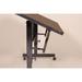 Latitude Run® Kham Flipper Height Adjustable Training Table w/ Modesty Panel Wood/Steel in Brown | 31 H x 48 W x 24 D in | Wayfair FT2448-01